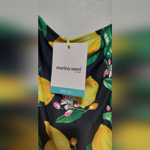 Marina West lemon drop m9dest Swimsuit size small - Picture 7 of 8